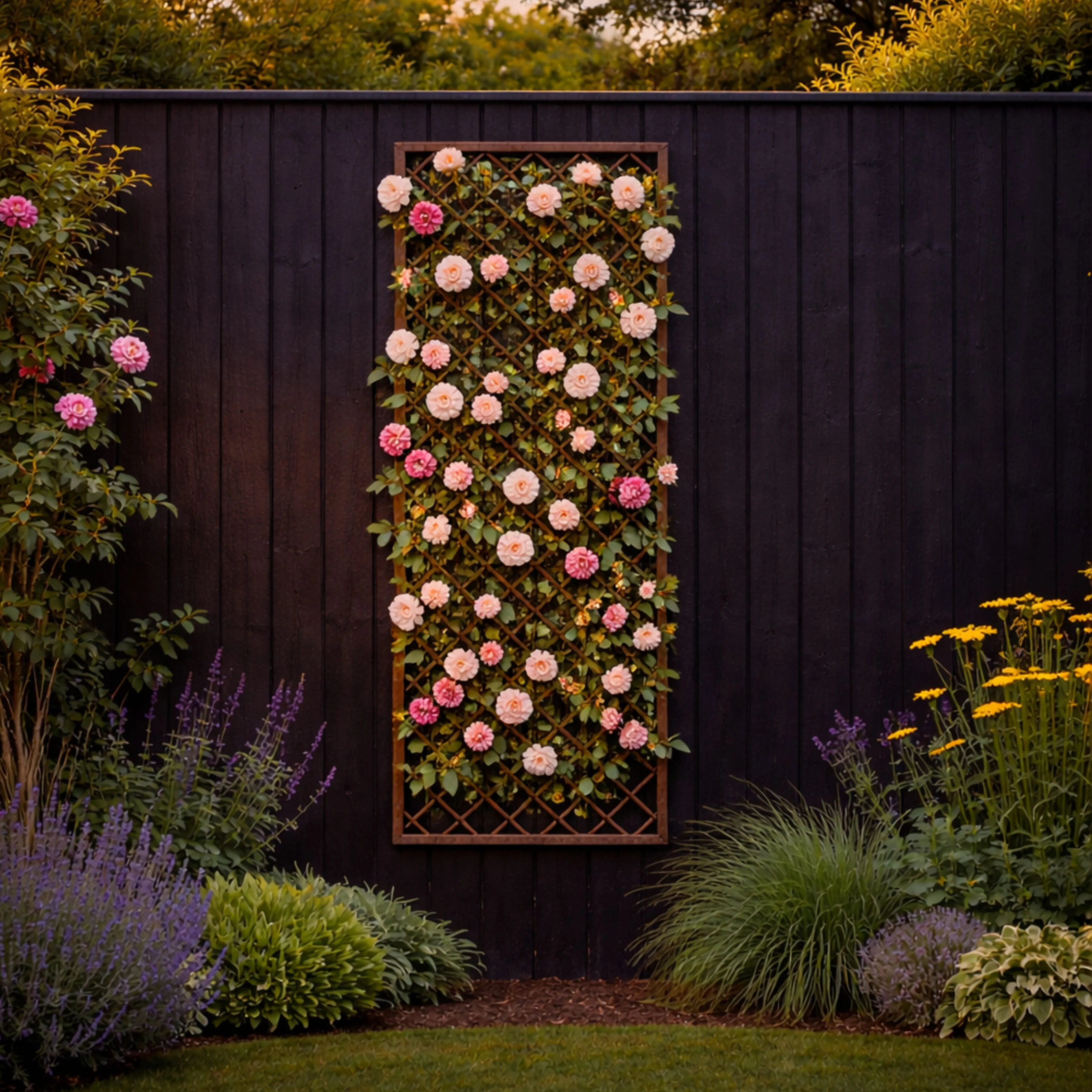 Framed Willow Trellis Panel – 180cm x 60cm Garden Support and Screening - Image 3