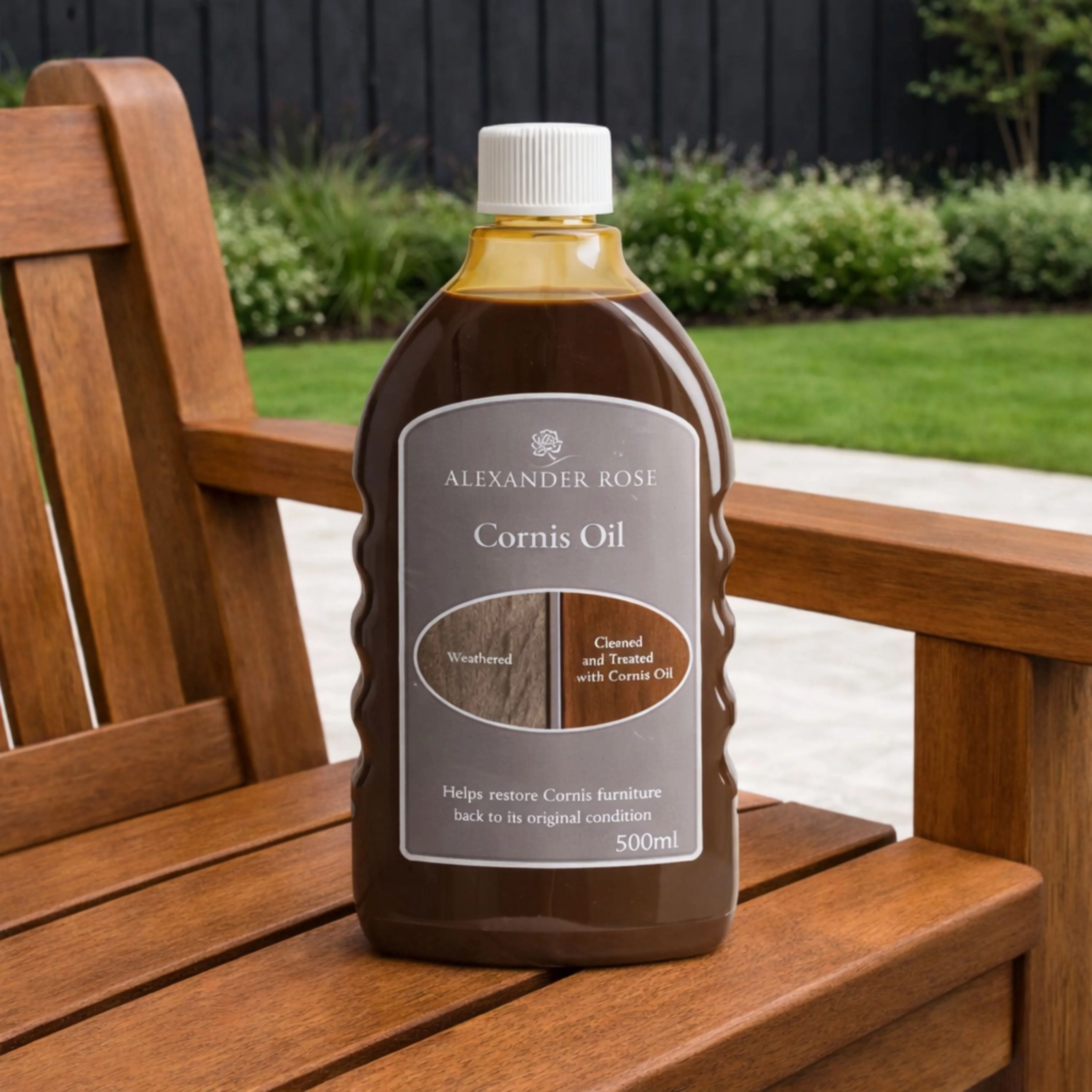 Alexander Rose Cornis Wood Oil 500ml – Outdoor Furniture Treatment - Image 2