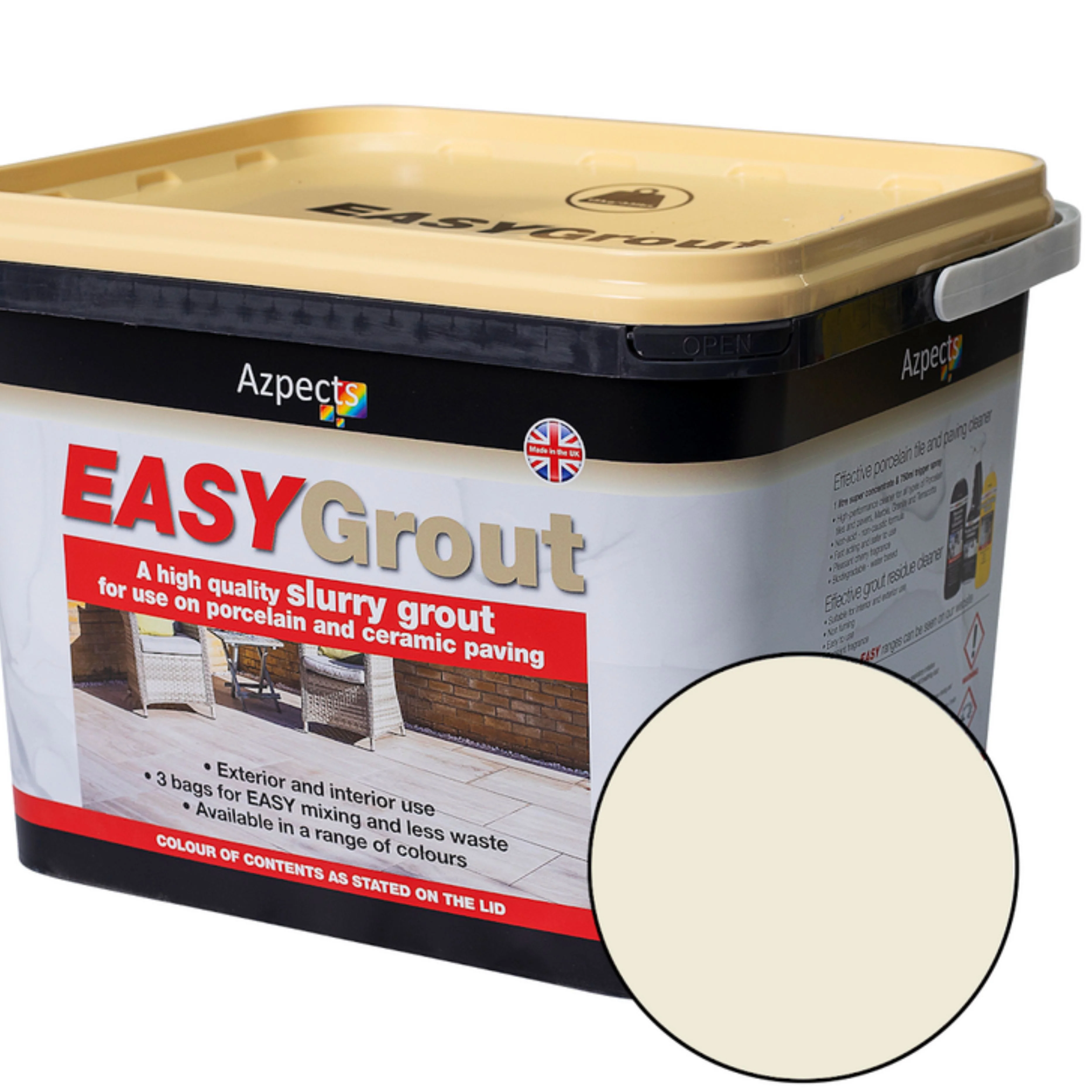 Azpects EASY Grout Porcelain Paving Grout 15kg – Crema