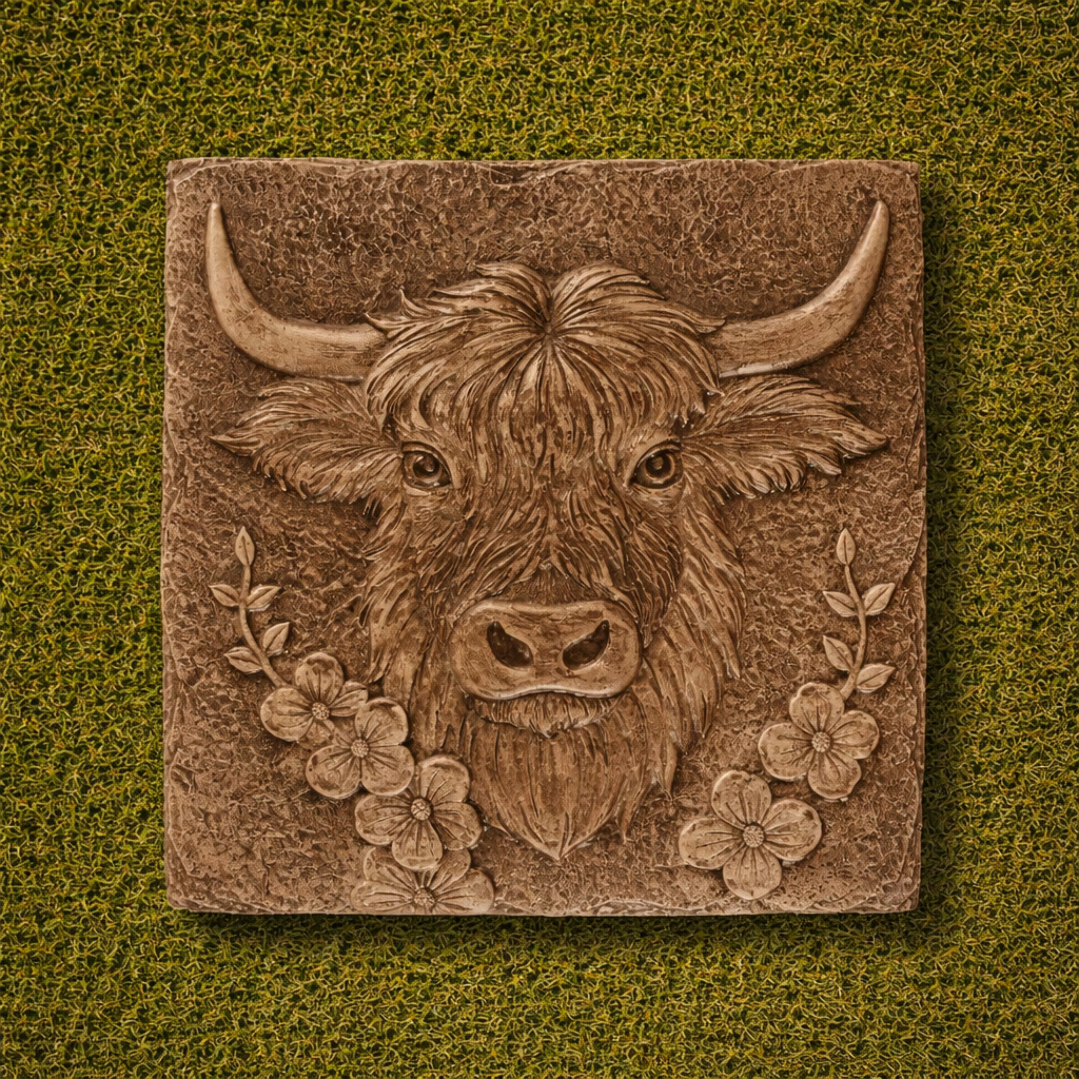 Altico Highland Cow, Cocker Spaniel & Staffordshire Bull Stepping Stone / Wall Plaque - Image 3