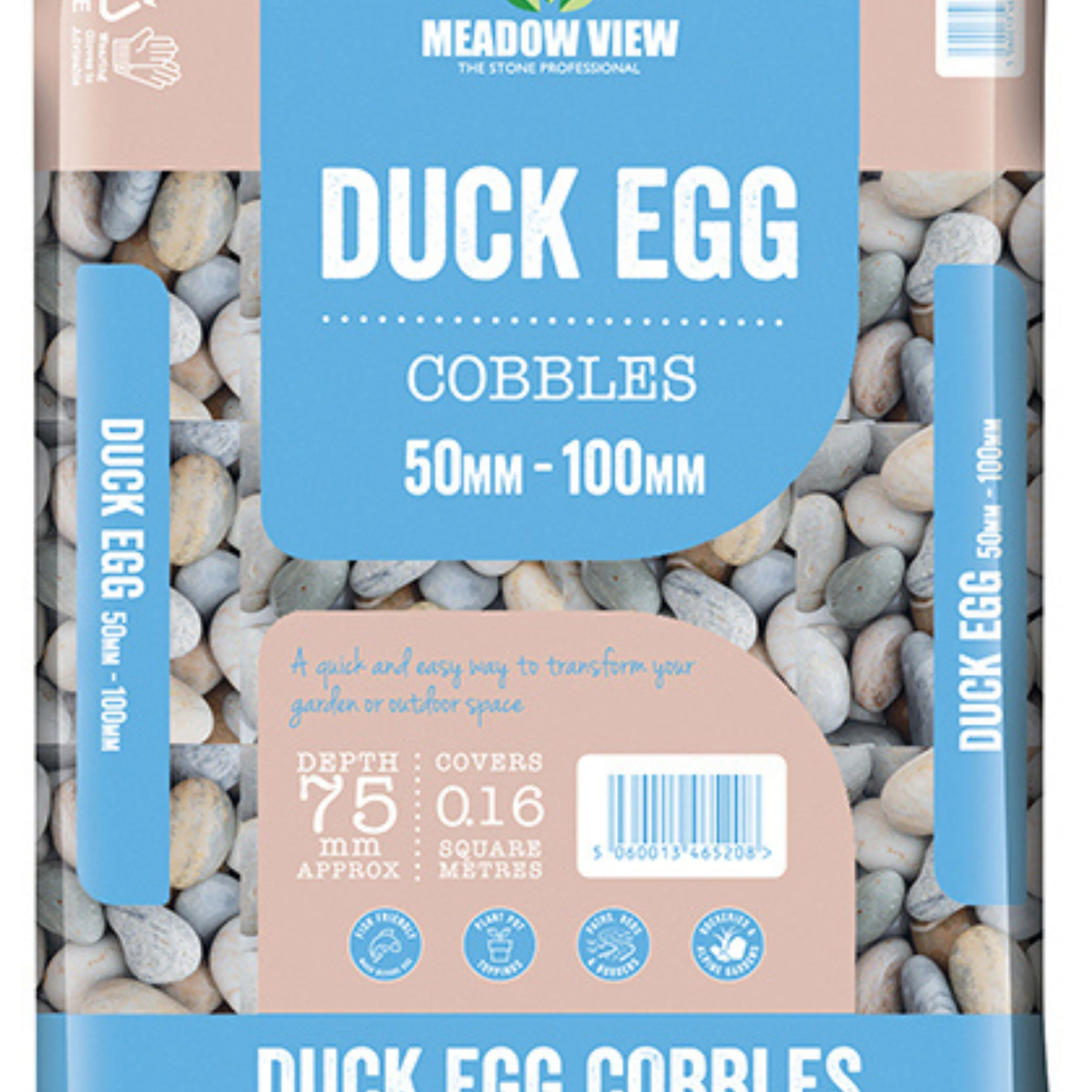 Duck Egg Cobbles 50-100mm