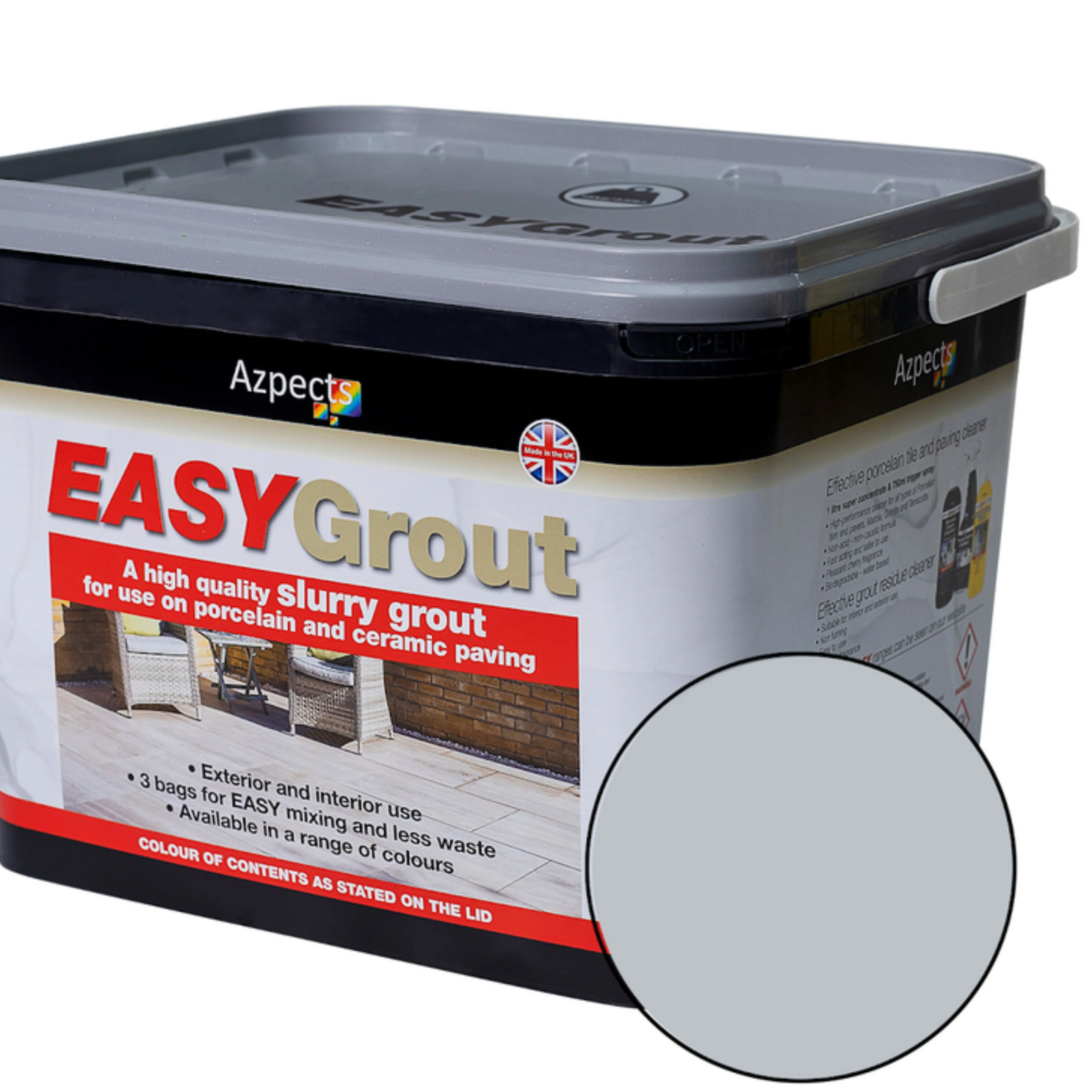 Azpects EASY Grout Porcelain Silver