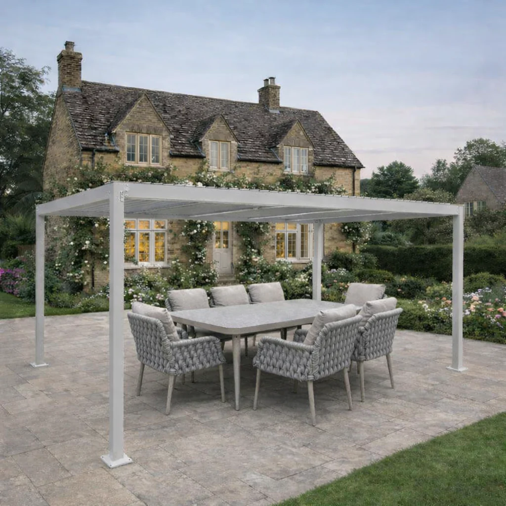 ENJOi Leo Aluminium Pergola 6m x 3m Rectangular Pebble