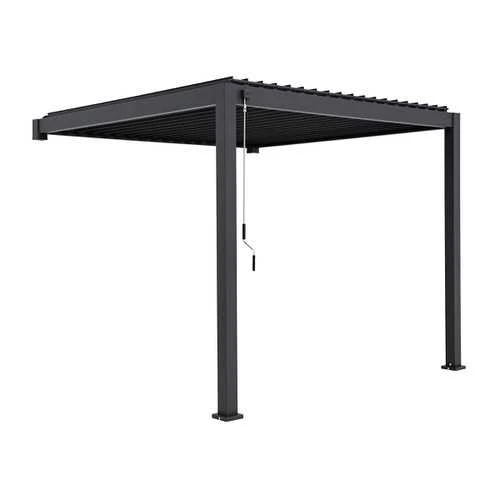ENJOi Leo Aluminium Wall Mounted Pergola 3m Square - Image 2