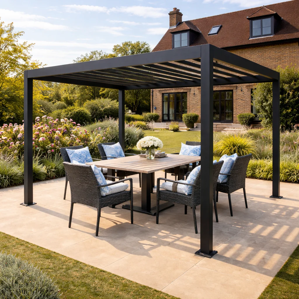 ENJOi Leo Aluminium Pergola 4.0m x 2.4m Pergola Grey