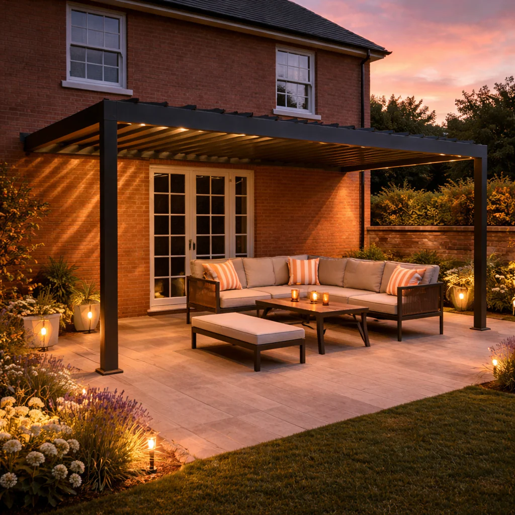 Enjoi Leo Aluminium Wall Mounted Pergola 6.0m x 3.0m Pergola - Image 2