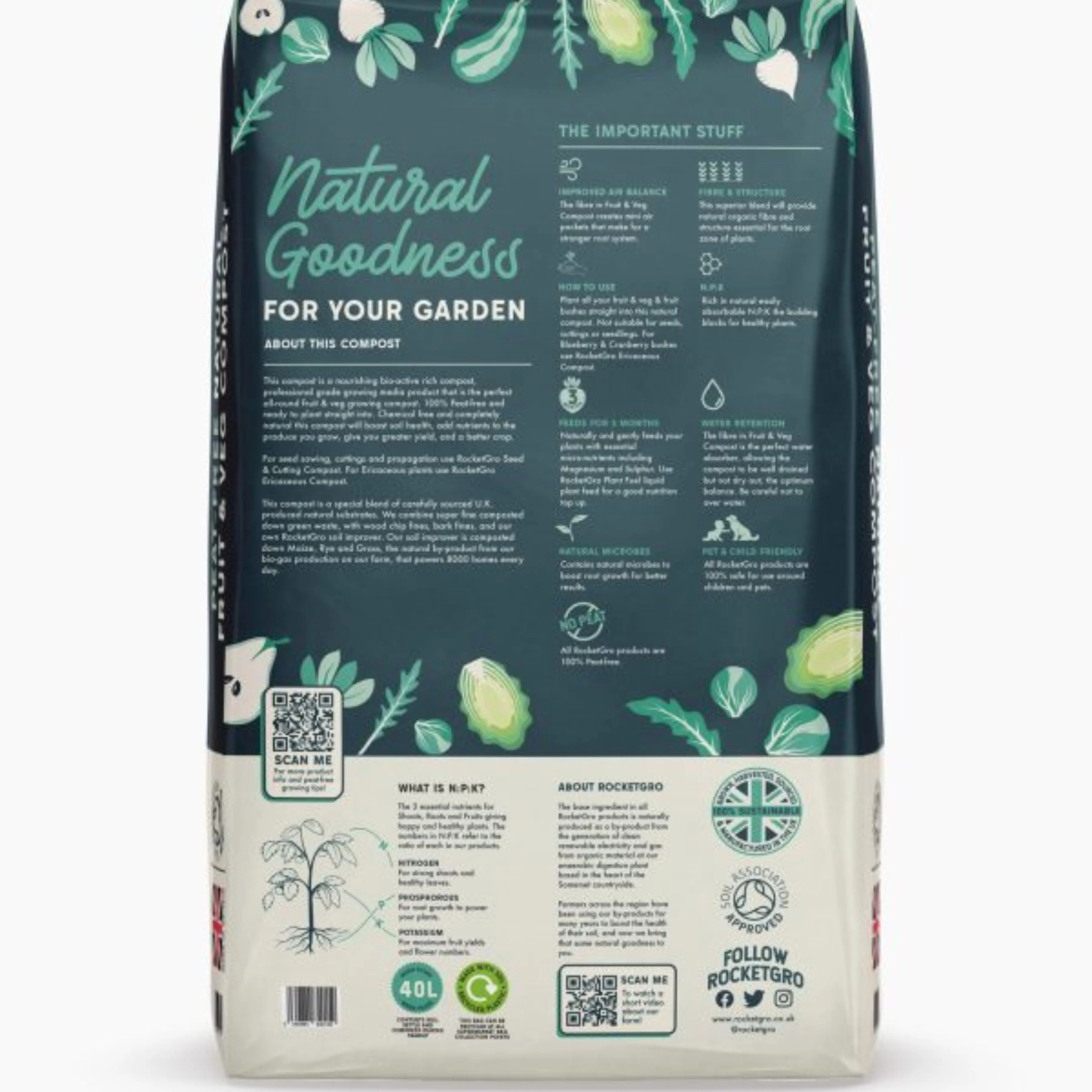 Rocket Gro Fruit & Veg Compost 40L - Image 4